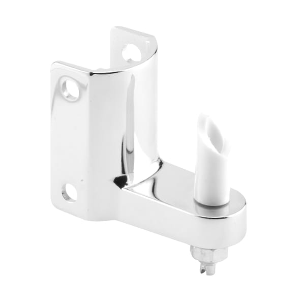 Post Mounted Gravity Pivot Hinge, 1-1/4in, Zamak, Chrome, Two Pintles, Bottom (Single Pack)